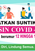 Banner Dapatkan Suntikan Vaksin COVID-19 Bagi Remaja Berumur 12 Hingga 17 Tahun